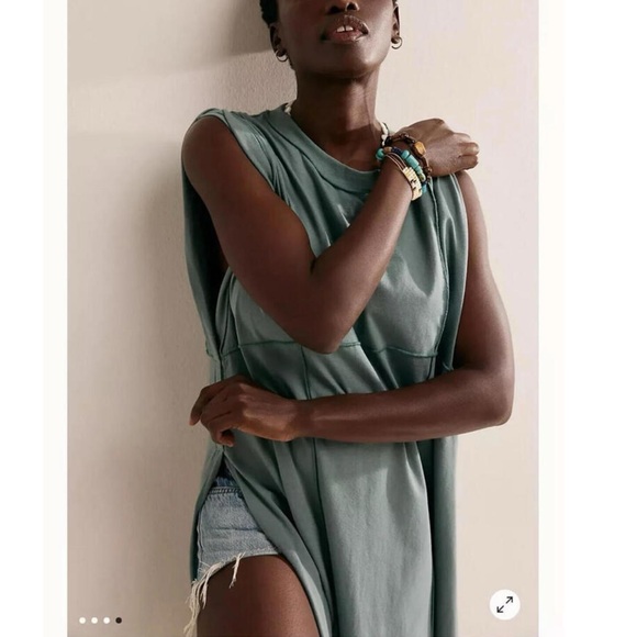 Free People Sage Green Midi Dress - Picture 3 of 10